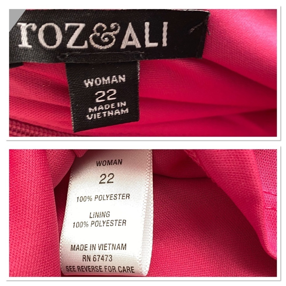 Roz and Ali multicolor wrap dress with waist tie 22 - Picture 4 of 6